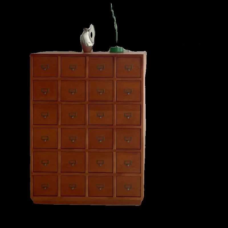 

Simple Antique Style American Retro Decoration Locker Solid Wood Chest of Drawers Traditional Chinese Medicine Cabinet