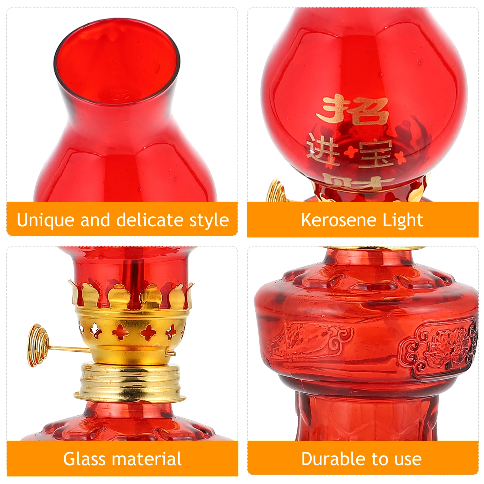 Lámpara de cristal Retro para el hogar, luz de aceite con mecha de algodón para cocina, dormitorio, sala de estar, boda, ambiente cálido, 1 Uds.