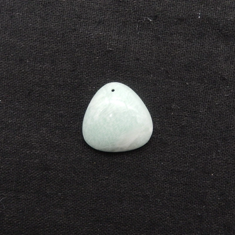 

Natural Stone Amazonite Cabochon Pendant 26x25x7mm 6.3g Fashion DIY Jewelry Making
