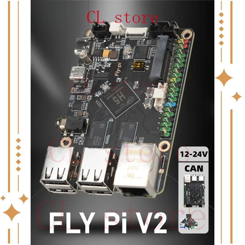 Fly Pi V2 H5 Development Board Klipper Upper Computer for Raspberry Pi 3B Motherboard Linux Single Chip Microcomputer