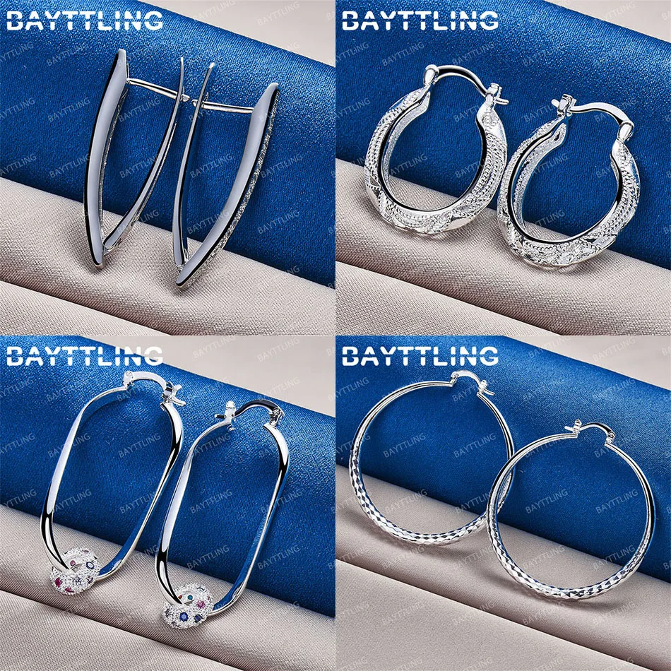 

Charm S925 Sterling Silver Ball Pattern Earrings Women Fashion Jewelry Wedding Gift Accessories Luxury