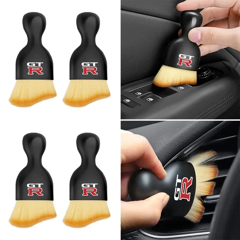 Car Interior Cleaning Brush Air Conditioner Outlet Cleaning Tool for Nissan GTR X-trail Tiida Qashqai J10 J11 Leaf Versa Hub Cap