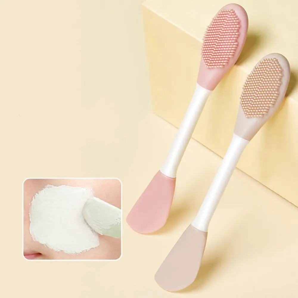 Double-headed Silicone Mask Brush Skin Friendly Exfoliating Soft Head Scraper Cleansing Massage Massage Cleaning Brushes