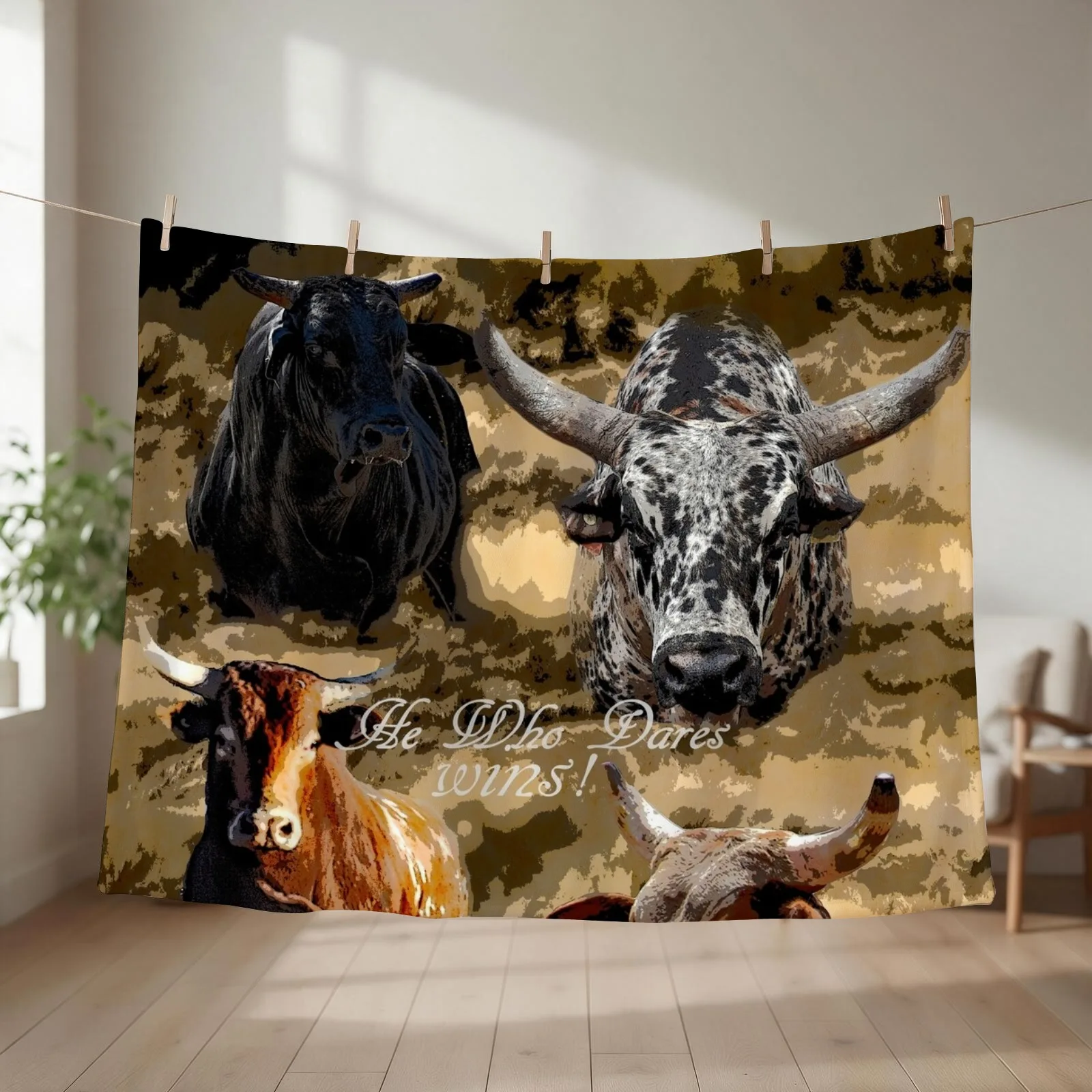 RODEO BUCKING BULLS. RODEO QUOTES Throw Blanket couch cozy soft plush fuzzy picnic outdoor blanket