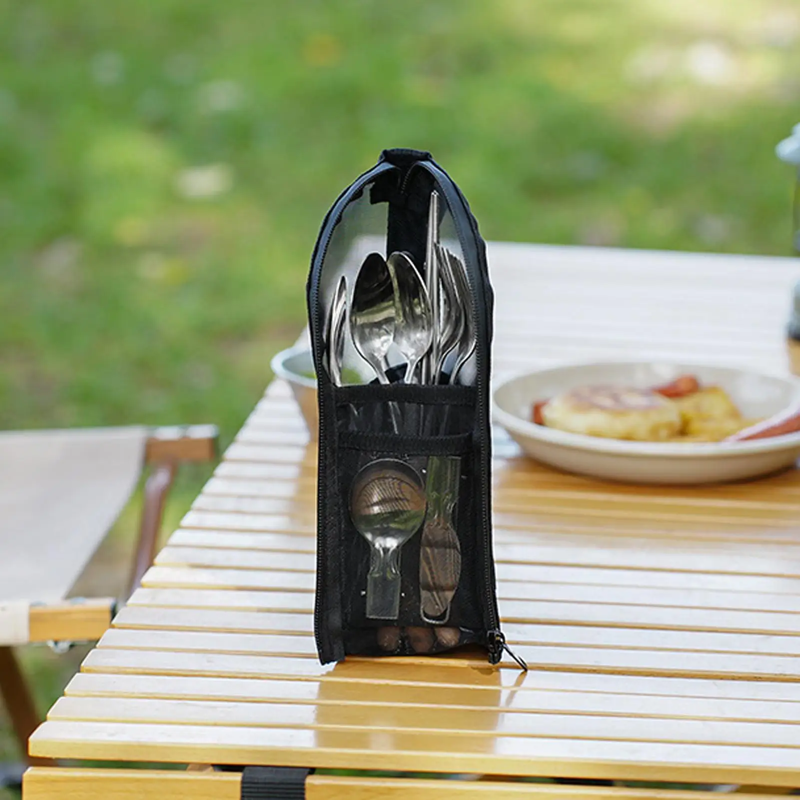 

Уличная сумка для хранения столовых приборов, портативный держатель для посуды, сумка на молнии, сумка для кемпинга, сумка для кемпинга, альпинизма, пешего туризма, путешествий