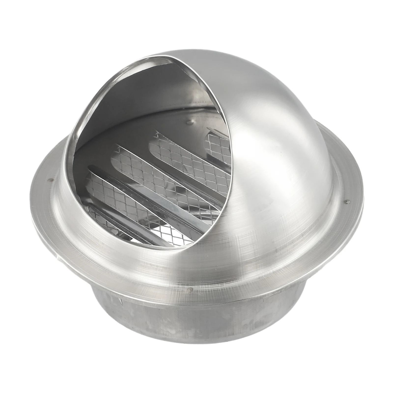 Vent Cap Stainless Steel Exterior Wall Air Outlet Grille Round Heating Cooling Vent Cover Silver 1pc For Tumble Dryer Bathroom