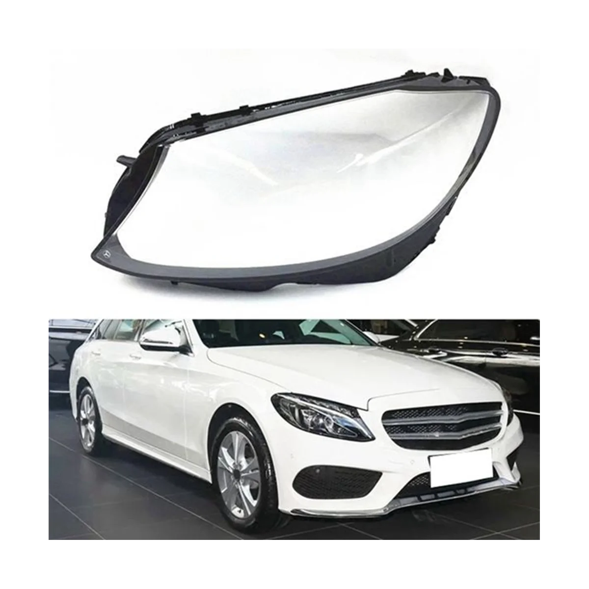 

Headlight Housing Headlight Cover Headlight Cover Car for Medesys W205 C180 C200 C260L C280 C300 2015-2017