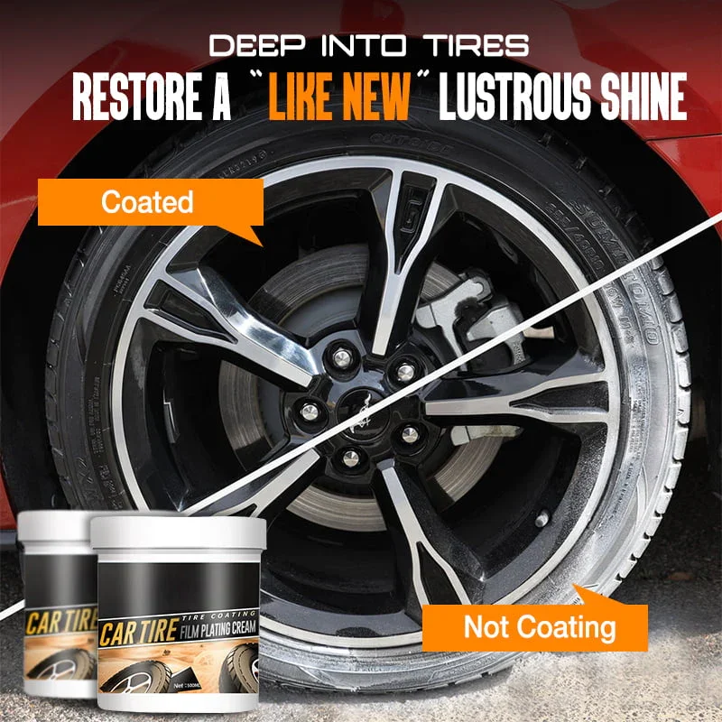 500g Car Tire Retreading Cleaning Cream Auto Plastic Parts Shiny Paste Maintenance Brightener Tire Polishing Agent Anti-Aging