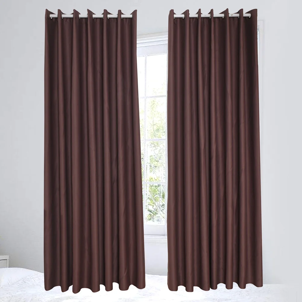 

2 шт. затемняющие шторы 213x132 см, коричневые, для гостиной, спальни, окна, современная защита от солнца, домашний декор, тканевые шторы для окон