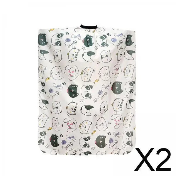 

2x Haircut Capes for Kids,Hairdressing Cape Apron,Professional Foldable,Adjustable