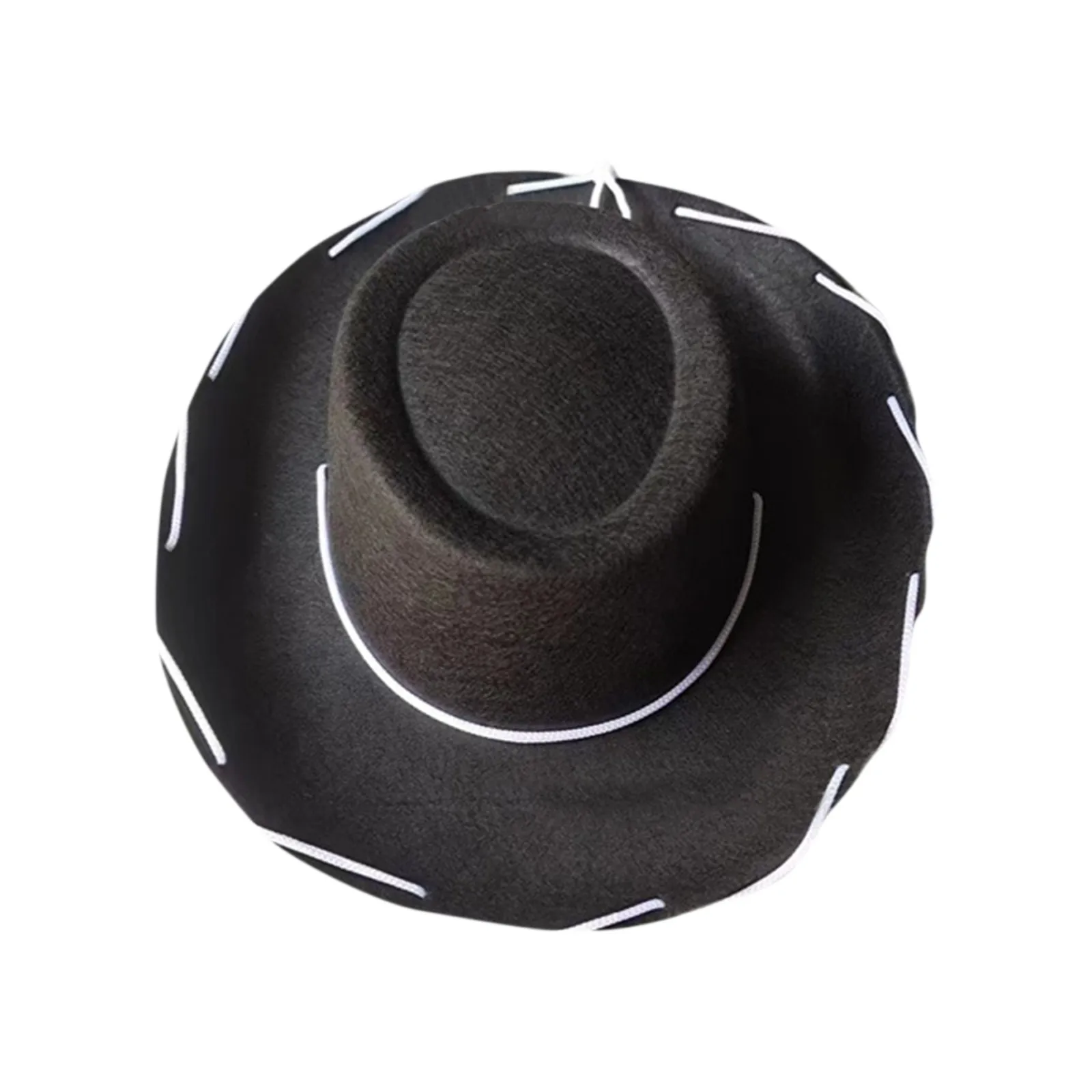Kids Cowboy Hat Classic Western Cowgirl Felt Sombrero With Adjustable Chin Strap Toddler Party Costume Accessories For Boys Girl view 4