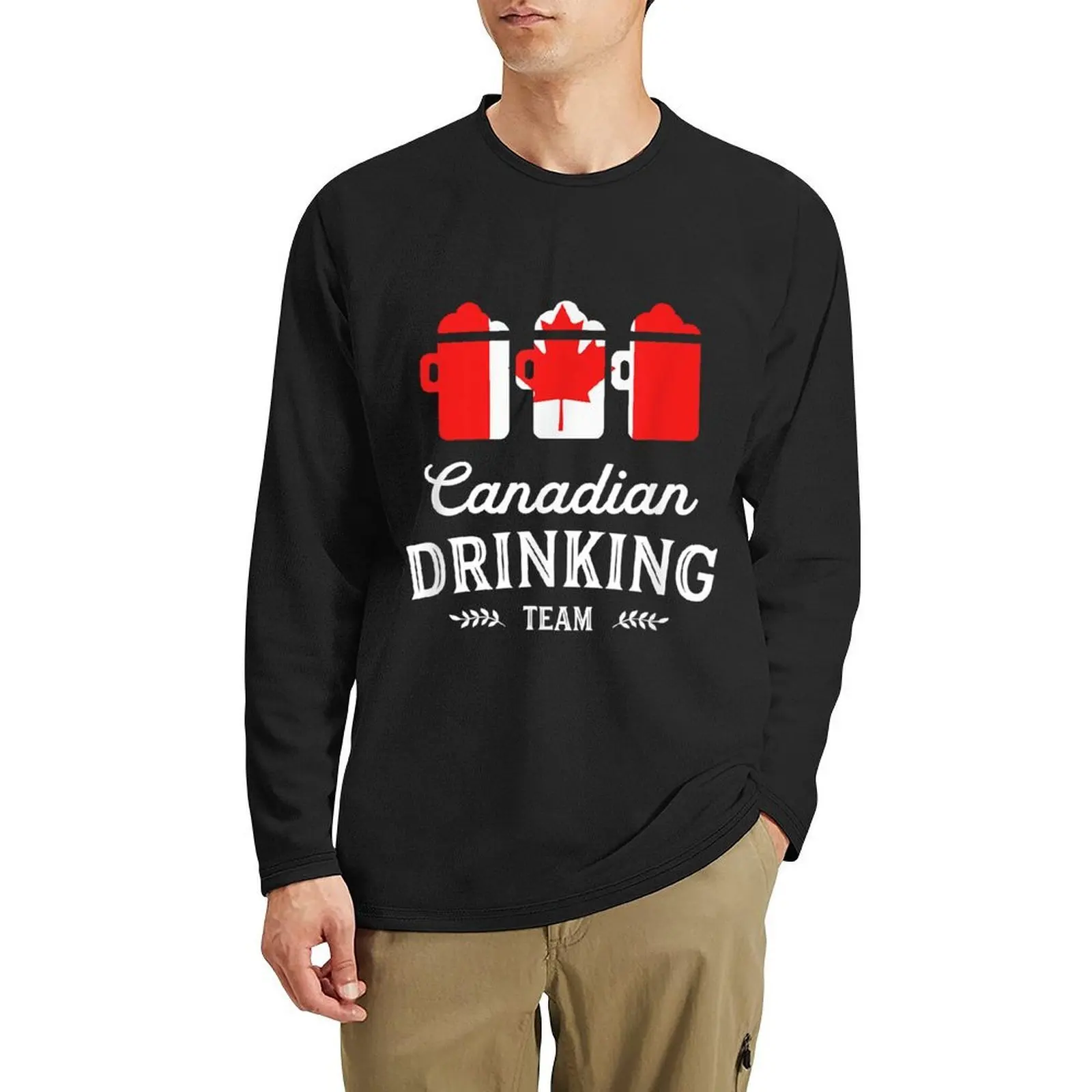 Beer Canada Drinking Team Casual Long T-Shirt t shirt man new edition t custom Tee fitted shirts for men