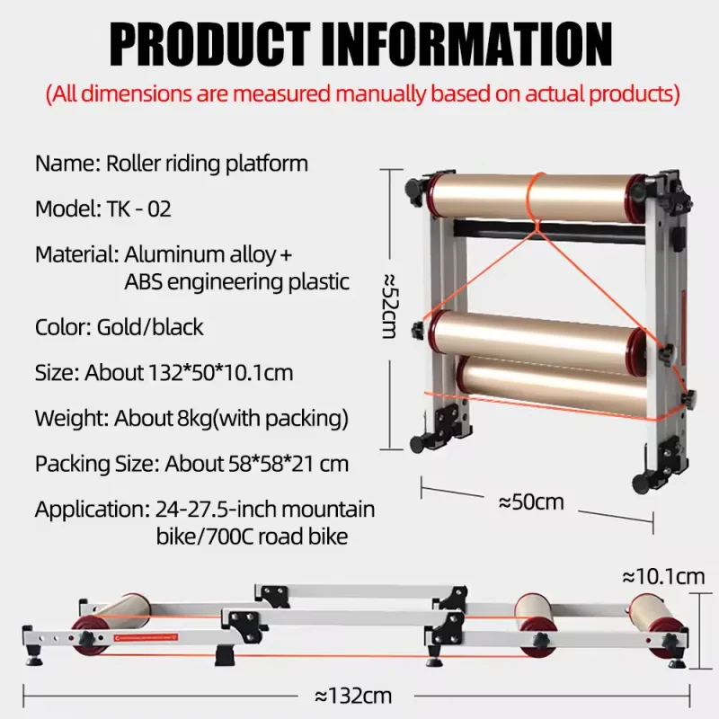 Bike Roller Trainer Aluminum Alloy Indoor Cycling Trainer 65dB Silent Road MTB Exercise Equipment Home Gym Training Platform - Image 3