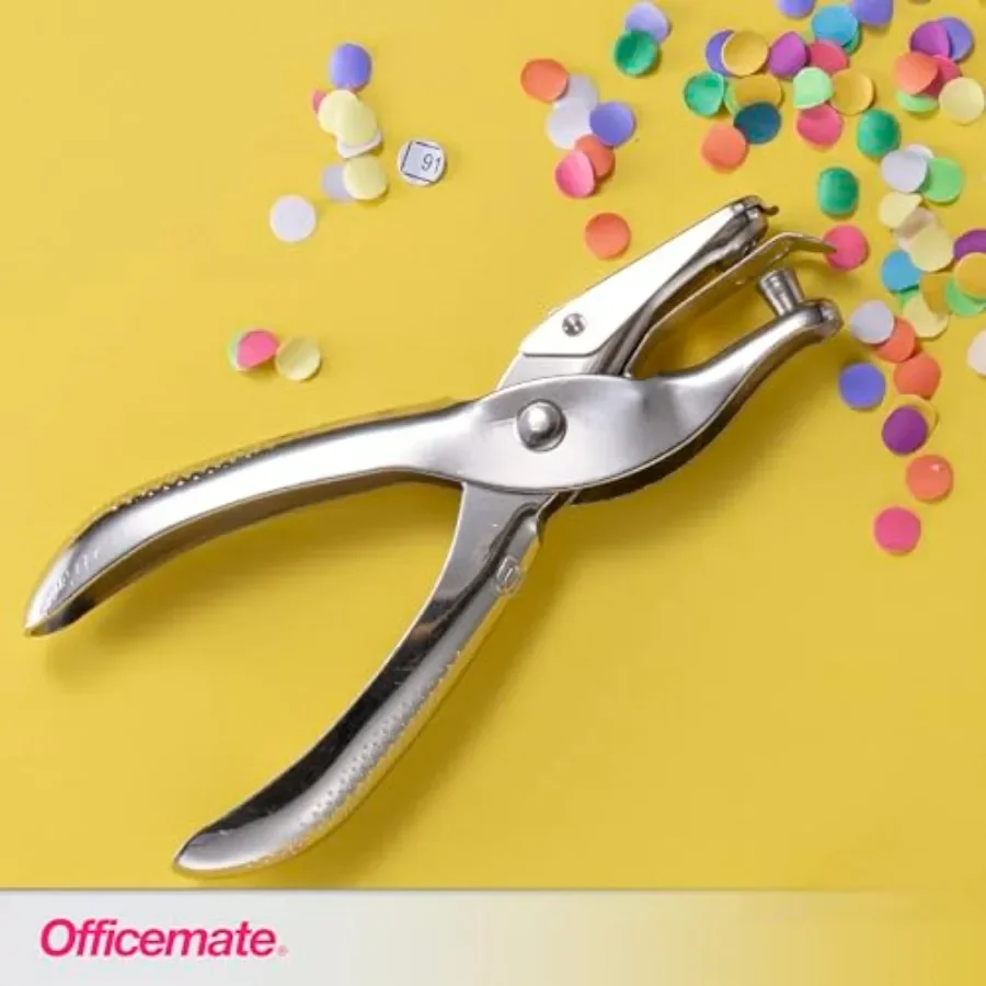 เครื่องเจาะกระดาษความจุสูง 5 แผ่น สำหรับใช้ในสำนักงานและที่บ้าน ดีไซน์แข็งแรงทนทาน สำหรับจัดระเบียบเอกสารอย่างมีประสิทธิภาพ สีเงิน