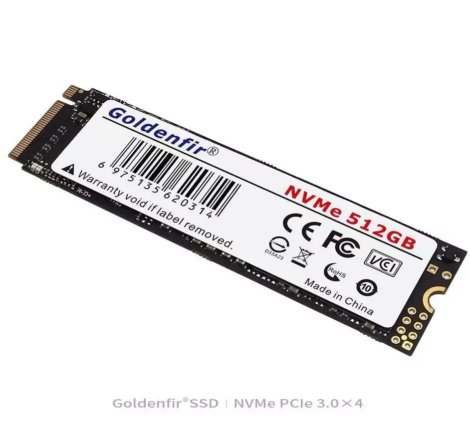 M2 SSD NVMe 512 ГБ Goldenfir M.2 PCIe 512 ГБ твердотельный диск 2280 внутренний жесткий диск для ноутбука настольного компьютера TLC/QLC