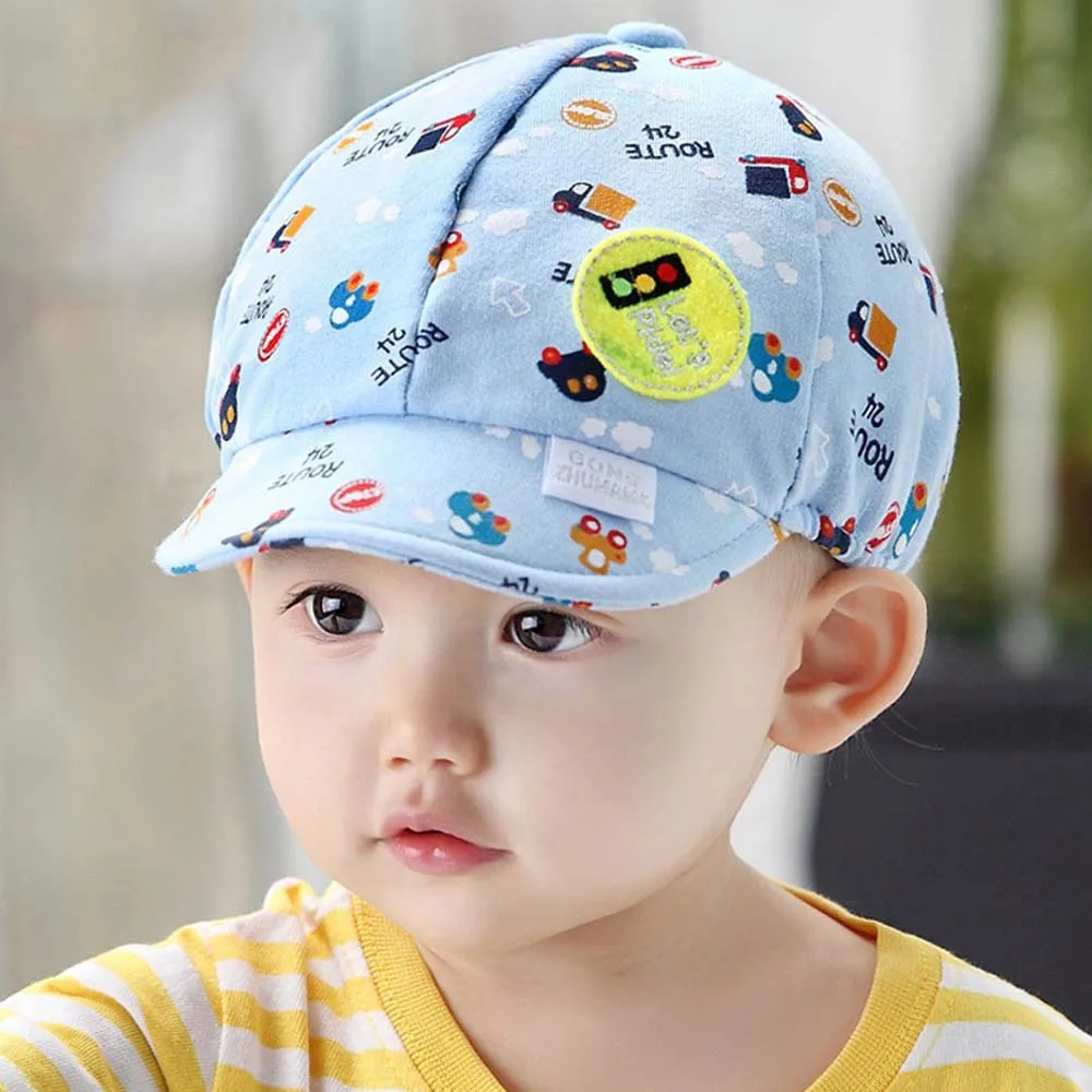 

Lovely Kids Little Car Boy Toddler Casual Hats Baby Baseball Cap Infant Hat Beret Cap