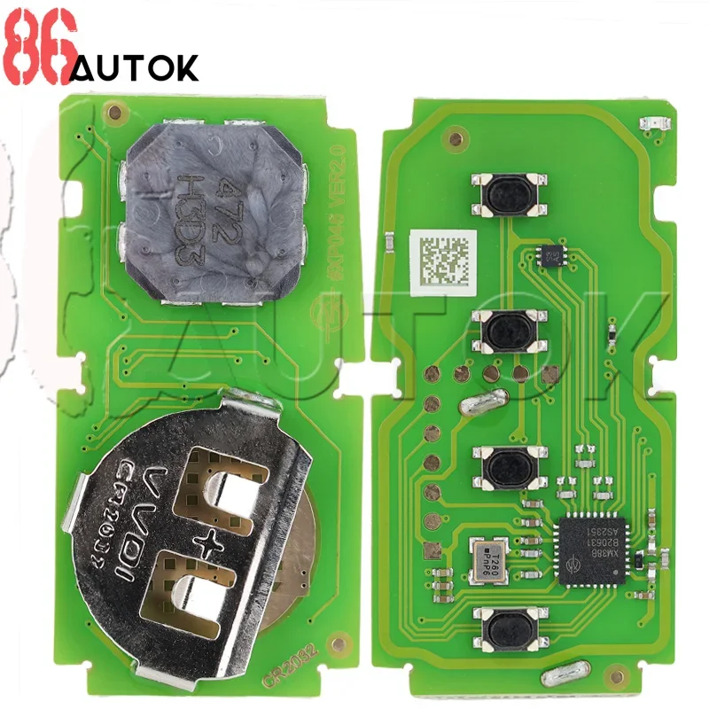 Auto Smart Key BA2EQ P1 88 DST-AES Chip 433MHz for Toyota Rav4 89904-42180 89904-42321 Keyless Start 3Buttons Car Key Case Cover