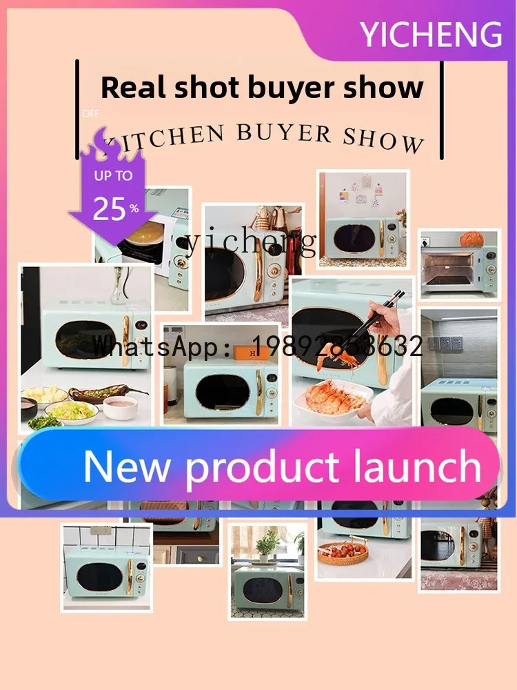 

H2 microwave oven small mini high-value retro micro-steaming oven integrated household light wave stove