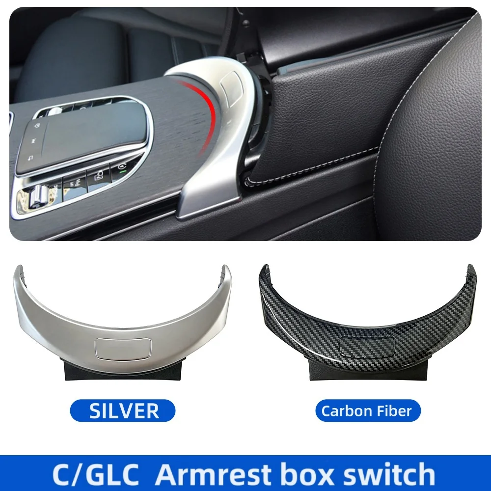 Chrome Center Console Armrest Switch Button Trim Cover for Mercedes Benz C GLC Class W205 W253 C180 GLC260 GLC300 A2056803407