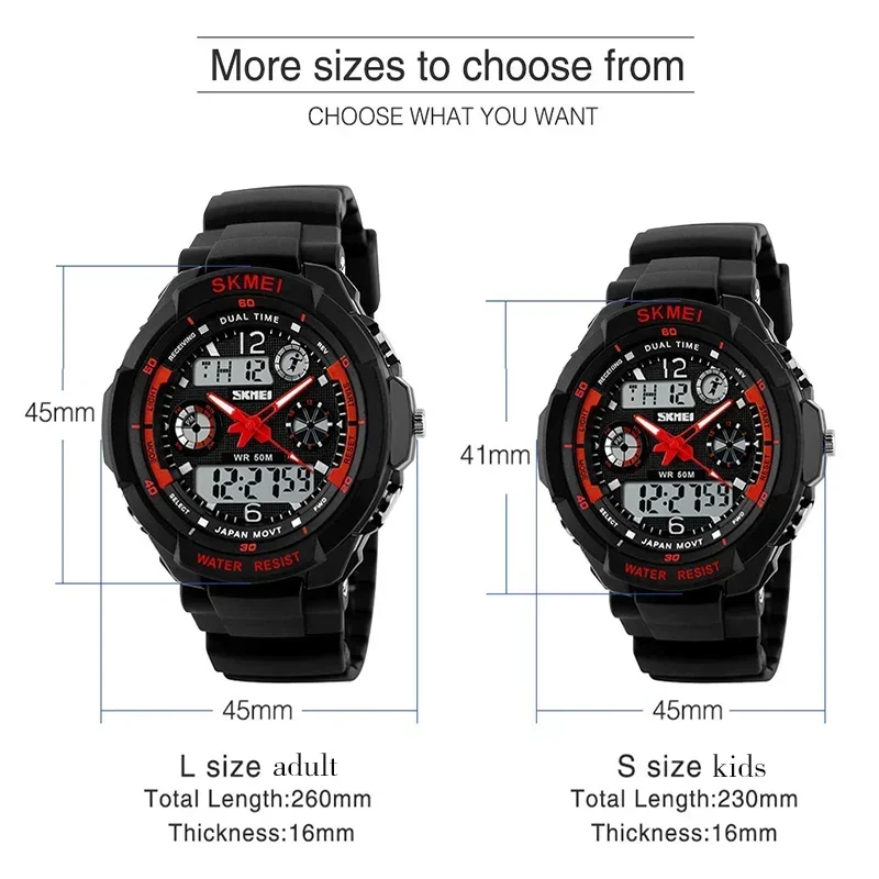 SKME Kids Shockproof Waterproof Watch Outdoor Digital Boy Sport Children Electronic Wristwatches Relojes infantiles 0931 1060