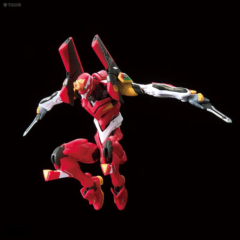 BANDAI Original GUNDAM RG EVA SERIES EVA 2 MACHINE  Anime Action Figure Assembly Model Toys Collectible Model Ornaments Gifts