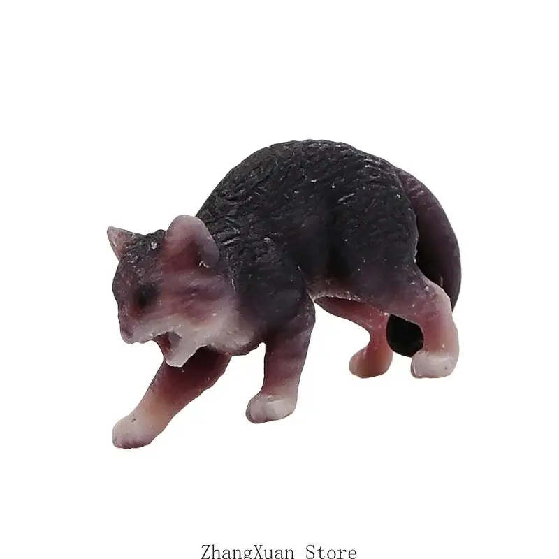 Winzige Haustierverzierung, Harzmaterialien, Miniatur-Hunde-/Katzenmodell, perfekt für Bücherregal-Ausstellung und kreative – Detail 7