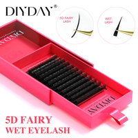 DIYDAY 5D Fairy Eyelash Extension Premade Wet Lashes Flora Mink False Eyelashes Spike Cluster for Anime Eye Makeup