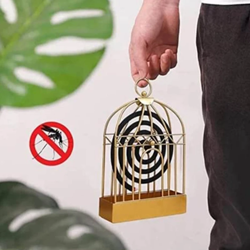 Metal Mosquito Coil Holder 2Pcs,Retro Insect Mosquito Coil Bracket Incense Sandalwood Fire And Wind Protection