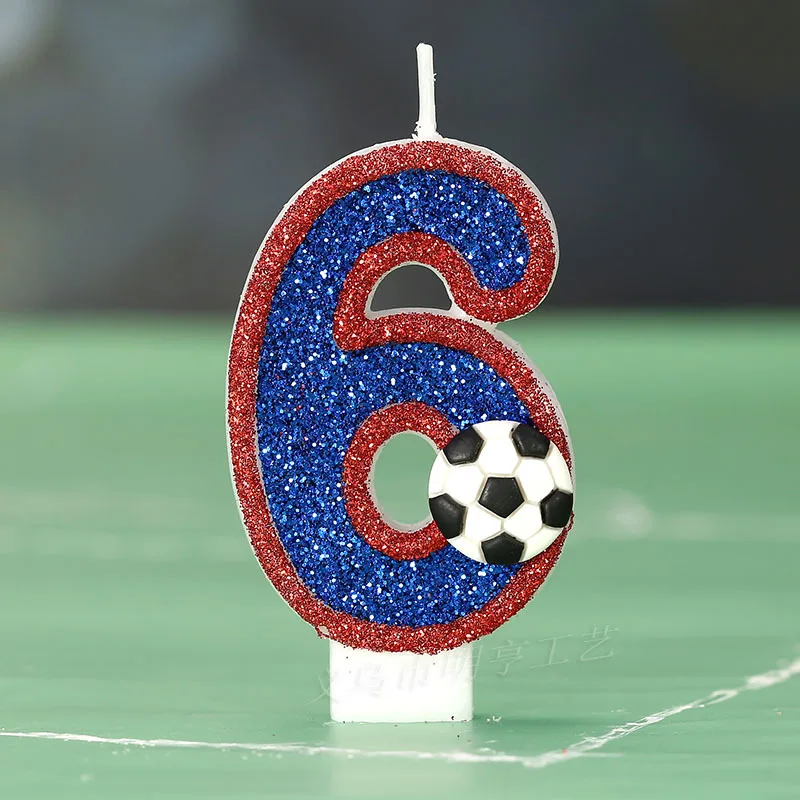Fußball kreative digitale Kerze Kuchen Geburtstag Dekoration Kerze