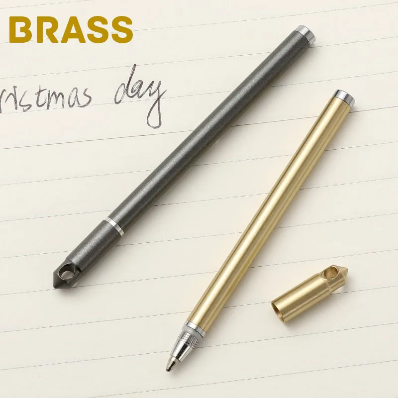 MINI Brass Pen Detachable Keychain Pendant Portable Travel Pocket Pen Signature Gift Pen Ballpoint Pen Portable Gadget