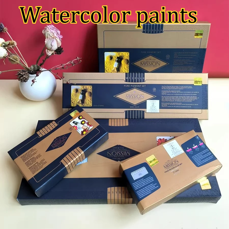 

Цветные акварельные краски в цилиндрических тубах, без загустителей, для творчества, экологически чистые