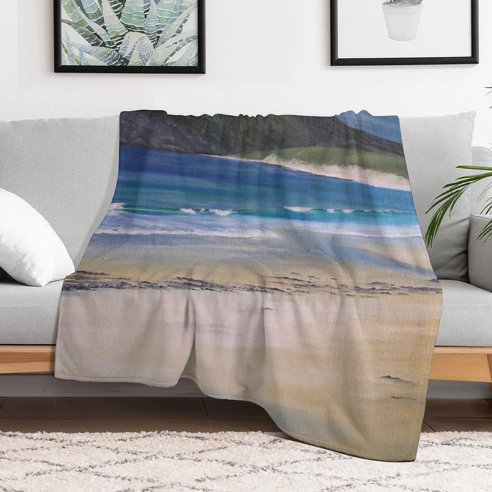 Kiloran Bay, Colonsay, Scotland Throw Blanket warm for winter Soft Plaid Blankets