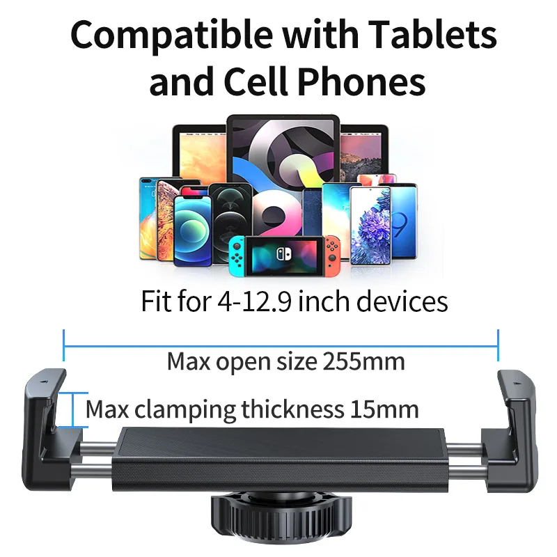 Dual Suction Cup Mount Tablet PC Navigation Video Watching Holder Stand for iPad 4-12.9 inch Phones Tablets Holder