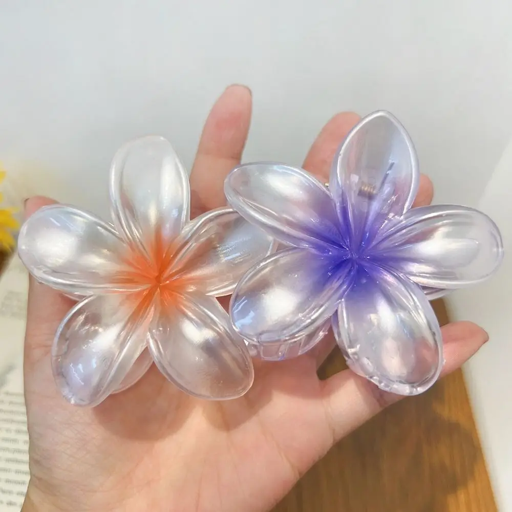 Hair Flower Clip Clips Plumeria Beach Flowers Claw Barrettes Accessories Barrette Kids Colorful Women Piece