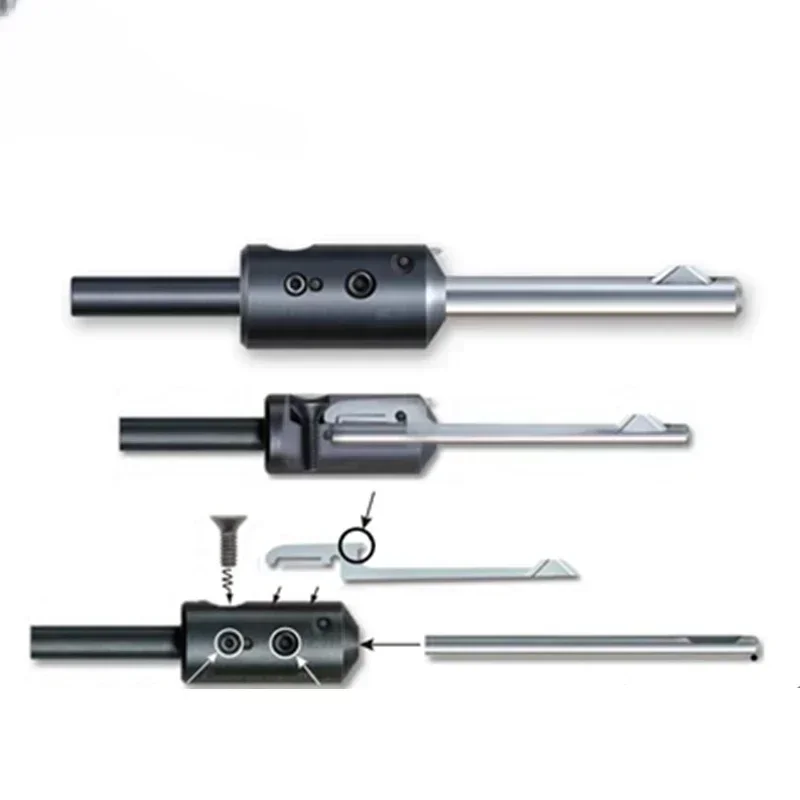 Deburring Chamfering Tool 1.45 - 6.45mm Replaceable Blade Type CNC Milling Cutter For Blind / Cross / Positive & Negative Hole