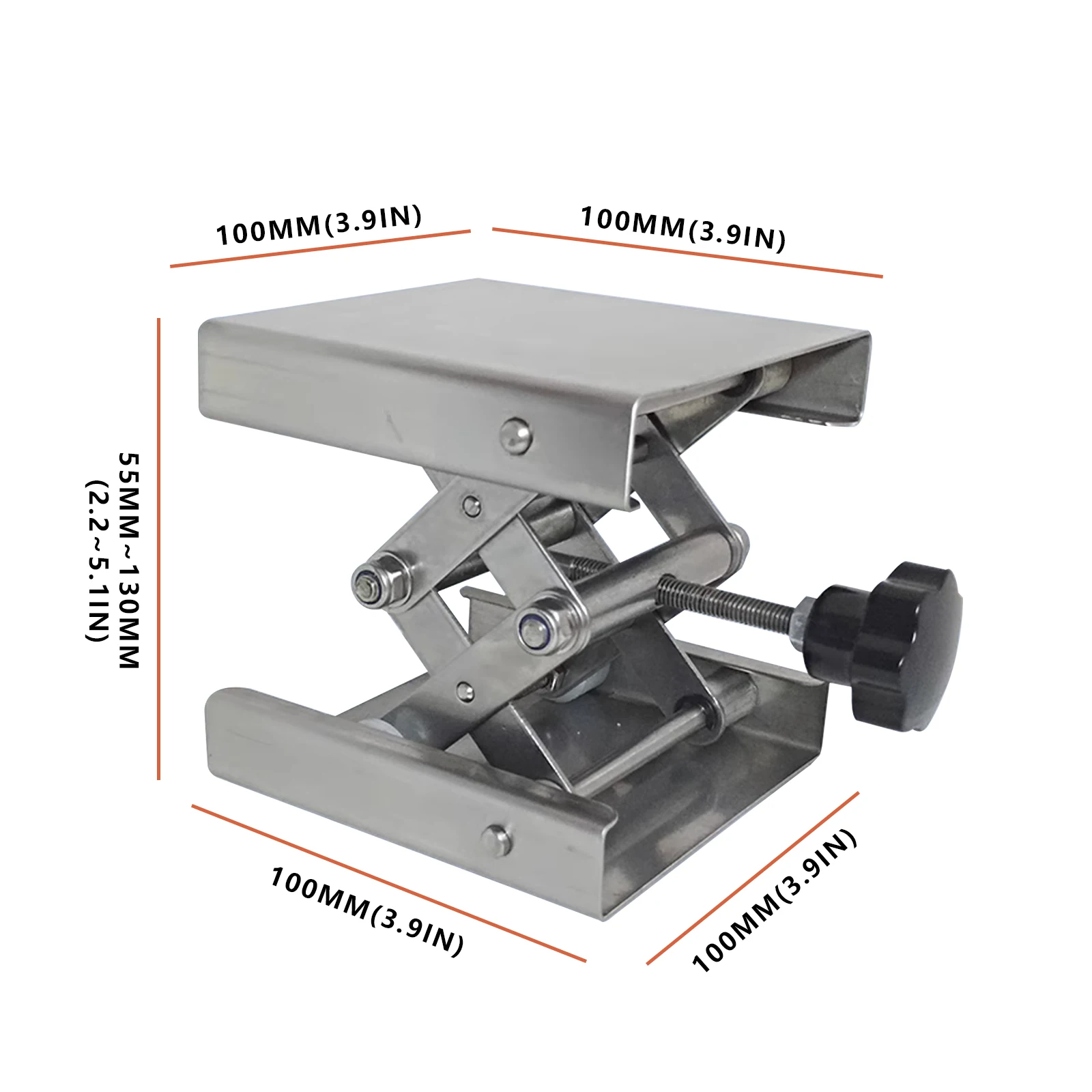 Small Manual Lifting Platform Simple Desktop Lifting Platform High Load Stainless Steel Lifter For Laboratory