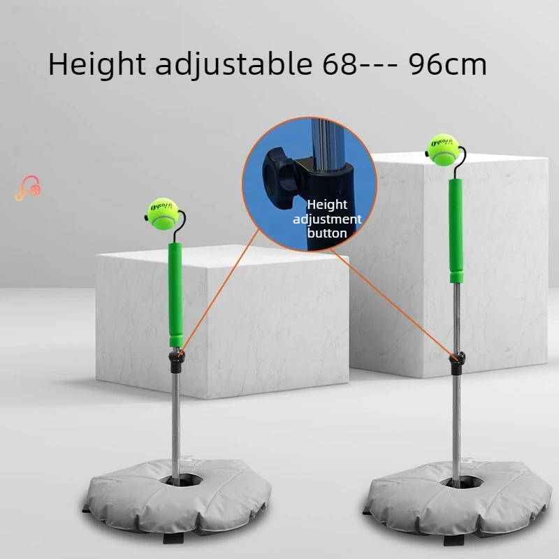 Adjustable Tennis Swing Trainer Beginner Practice Tennis Swings Trainer Stable Ball Training Device Portable Sports Equipment