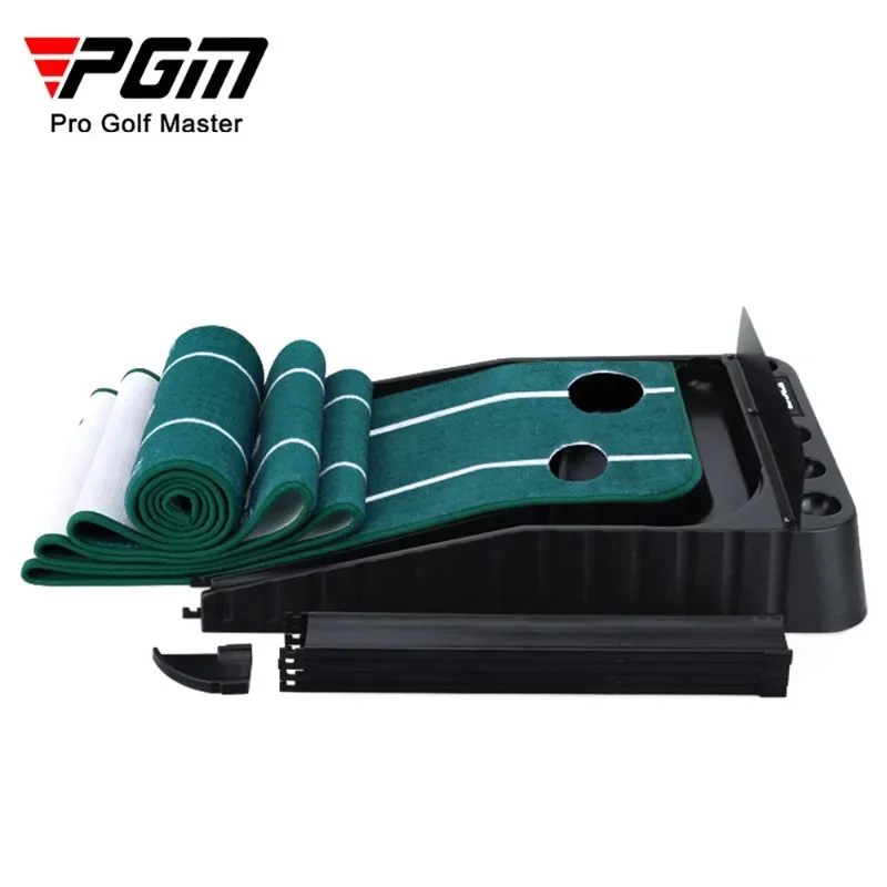 PGM Ball Return 3M Indoor Golf Putter Trainer Set Golf Practice Putting Mat Golf Green Fairway Trainer with Baffle Training Aids