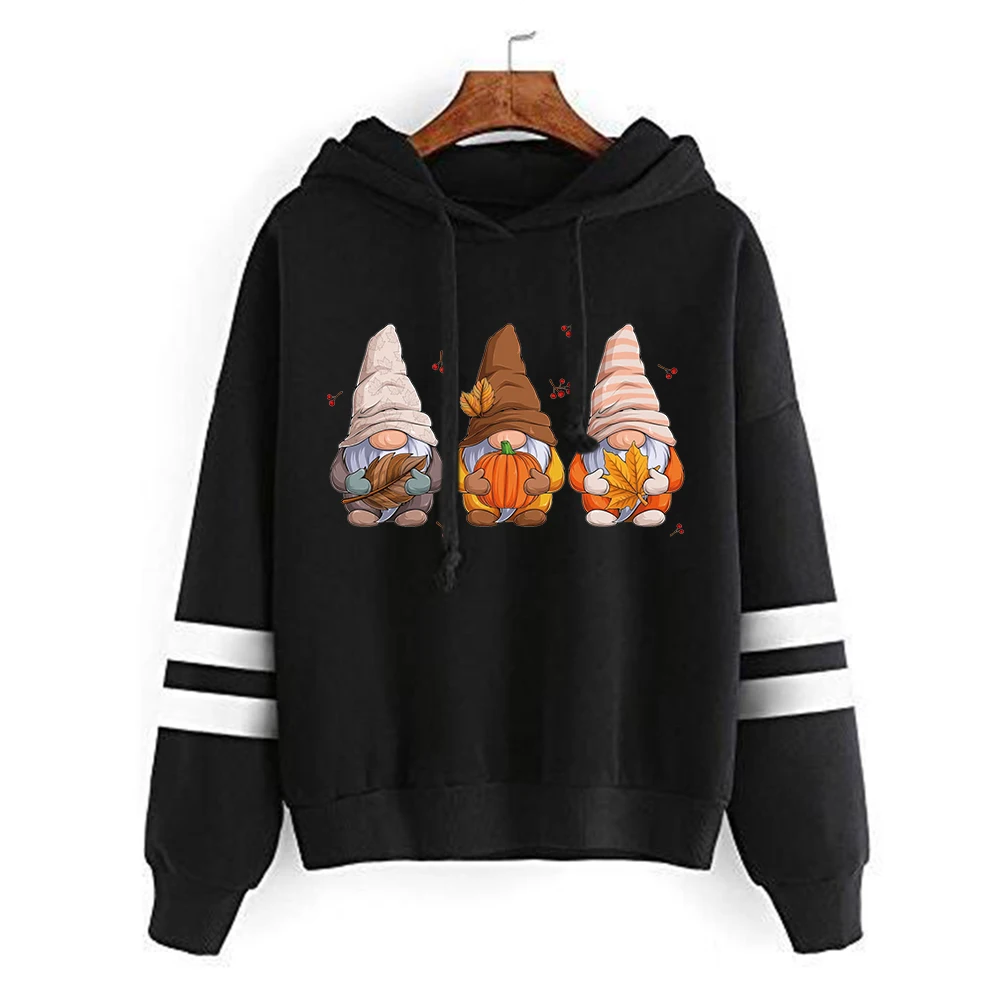 Fall Gnomes Hoodies Funny Fall Gnomes Winter Clothes Women Fall Cute Garden Gnomes Sweatshirt Thanksgiving Pumpkin Clothes