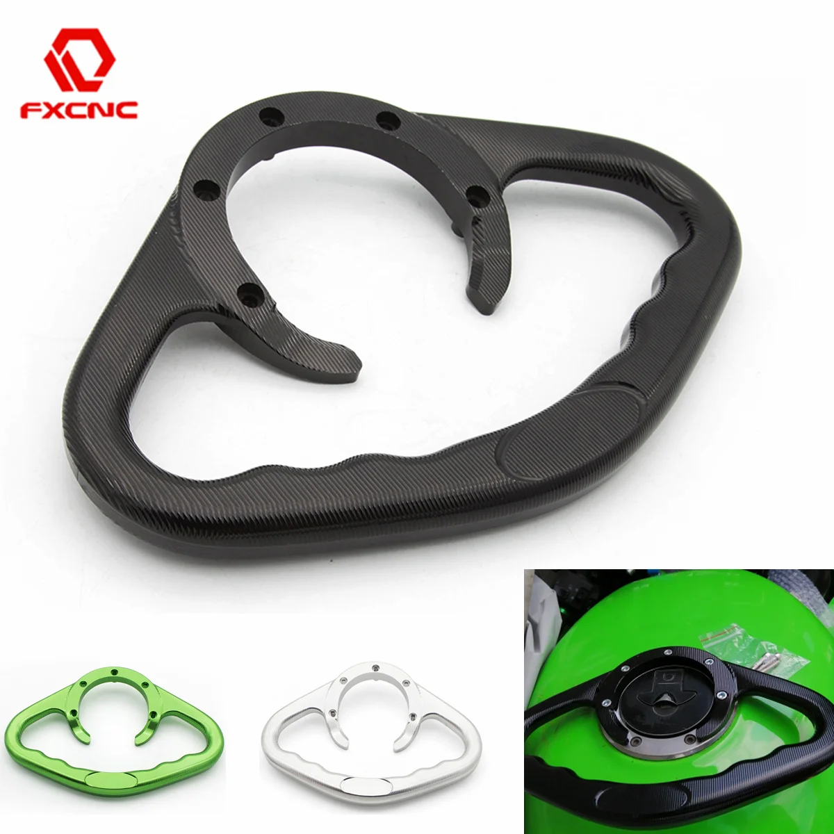 

For Kawasaki Ninja ZX6R ZX-6R 2000-2002 ZX9R ZX 9R 1994-2003 ZX7R ZX7RR CNC Aluminum Passenger Handgrip Hand Grip Armrest Grab