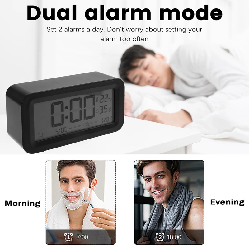 Digital Alarm Clock Digital Desk Clock Mini Electronic Clocks Office Simple Clocks Automatic Luminous Electronic Clock