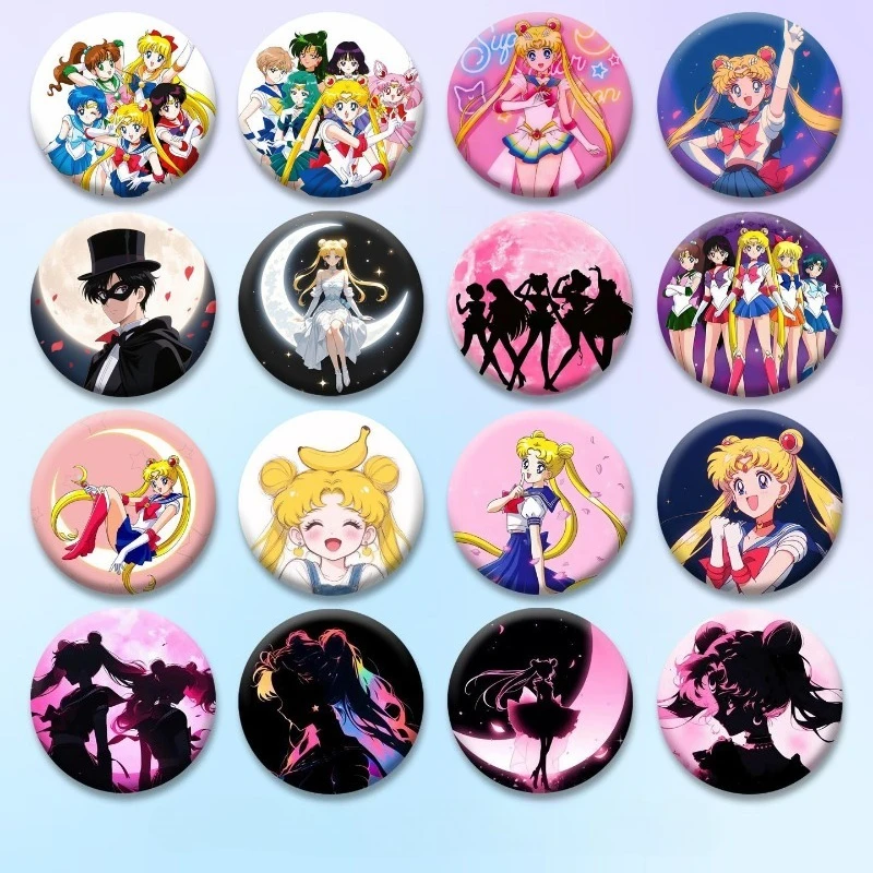 Classic anime Sailor Moon badge anime peripheral cartoon exquisite brooch badge cute backpack pendant festival gift wholesale