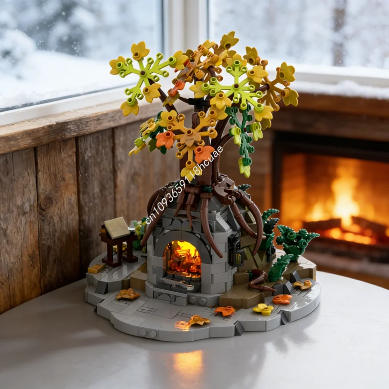 793-teiliges MOC Hobbit Herr der Ringe Narsil Wiedergeschmiedetes Schwert Rivendell Seitengebäude Modellbausatz Spielzeug Architektur Festival Geschenke