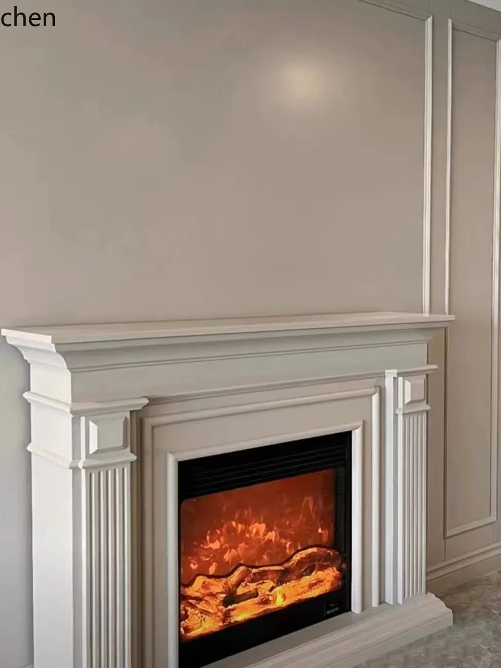 W5.19 solid wood fireplace simple porch cabinet small apartment living room simulation fireplace decorative cabinet