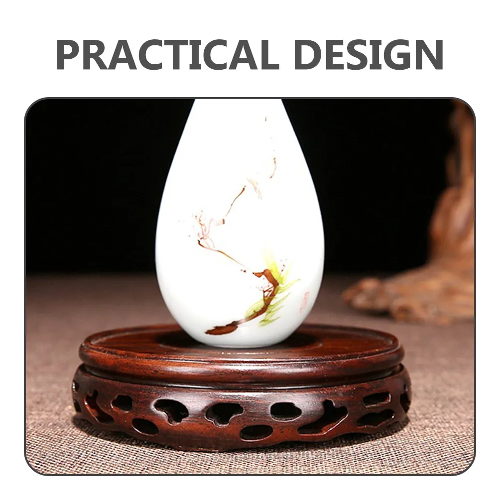 

Solid Wood Base 10CM Diameter 25MM High Circular Stand for Mini Flower Pot Vase Crafts Home Decor Wooden Plant Riser Small Stand