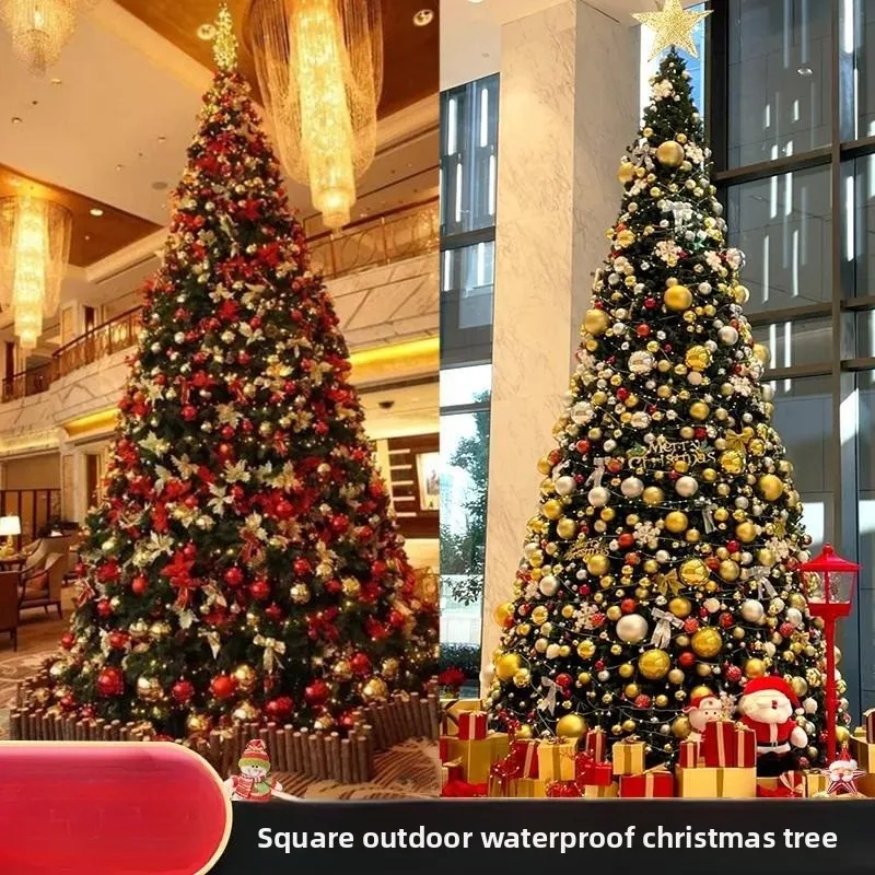 Hotel shopping mall square Christmas tree 3/4/5/6/7/12 meters package frame waterproof luminous large decorative arrangement