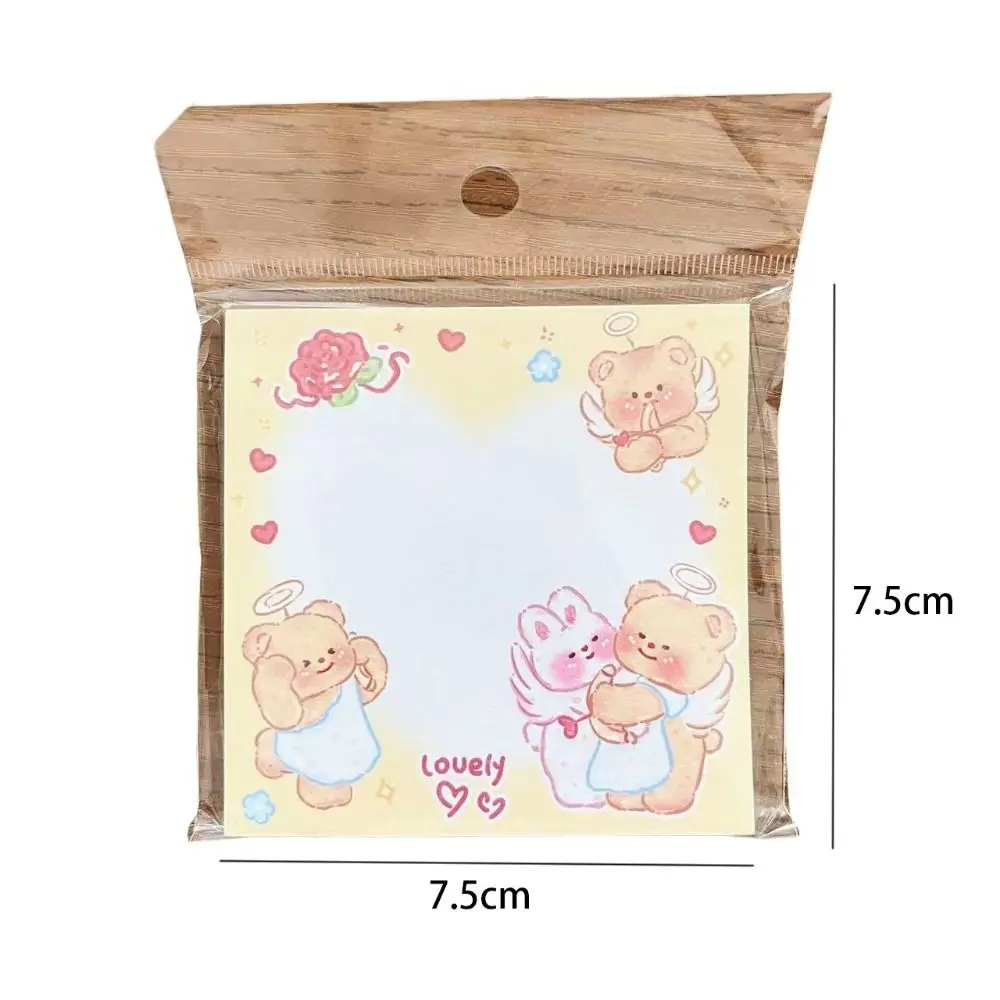 Auto-adesivas Sticky Note Memo Pads, Multi-purpose Stickers, bonito urso de manteiga, Animal Cartoon, Material Escolar, Escritório