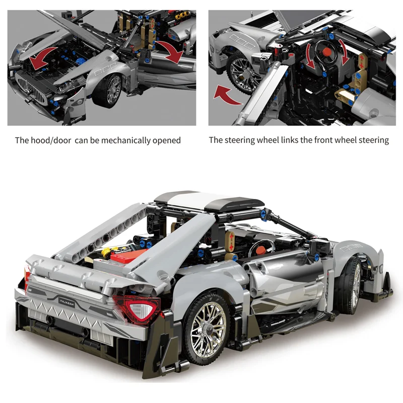 IN STOCK MOC Technical 1:14 Sports Car Building Blocks Model Racing Bricks Assembling Toys for Children Birthday Gift Set