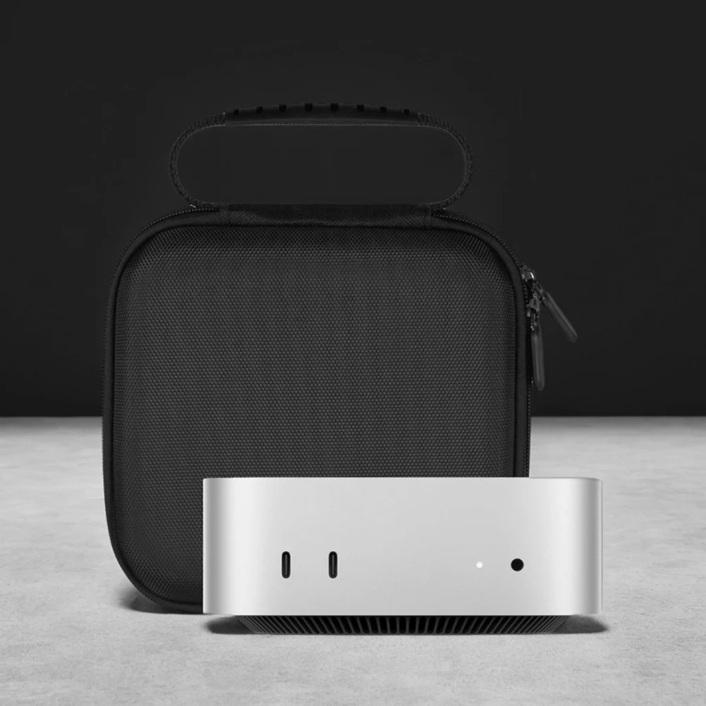 애플 2024 미니 M4/M4 프로 칩용 하드 캐리 케이스 충격 방지 여행용 보관 가방 메쉬 포켓 포함