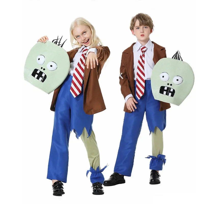 Unisex adulto donna pianta uomo Zombie Cosplay per Halloween carnevale ragazzi piante ragazze Zombie bambini Costume